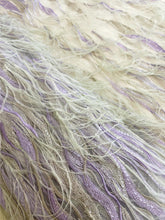 Dantela Vernil cu Lila cu Pene si Paiete